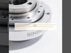 Carcaça do redutor harmônico de alta precisão usinada em CNC, componente central robótico resistente ao desgaste, liga de alumínio de alta resistência